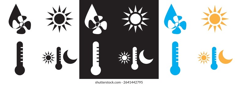 Air conditioning  icon.  Vector for Air conditioner, fan, wind, cooling  air cleaner, climate control etc. Vector for websites, mobile interfaces, presentations, banner, visual branding etc. EPS 10