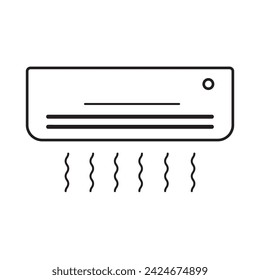 plantilla de diseño de ilustración vectorial de icono de aire acondicionado 