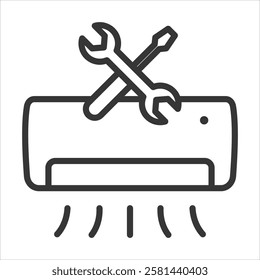 Air Conditioning Icon Vector Illustration Outline