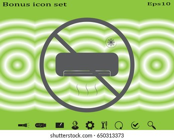air conditioning, icon, vector illustration eps10