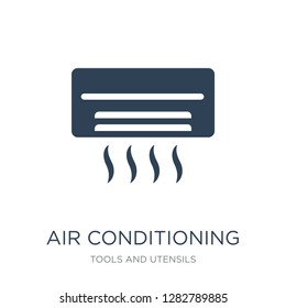 air conditioning icon vector on white background, air conditioning trendy filled icons from Tools and utensils collection, air conditioning vector illustration
