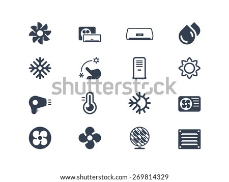 Air conditioning icons