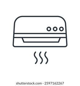 air conditioning icons isolated on White Background. Flat style design