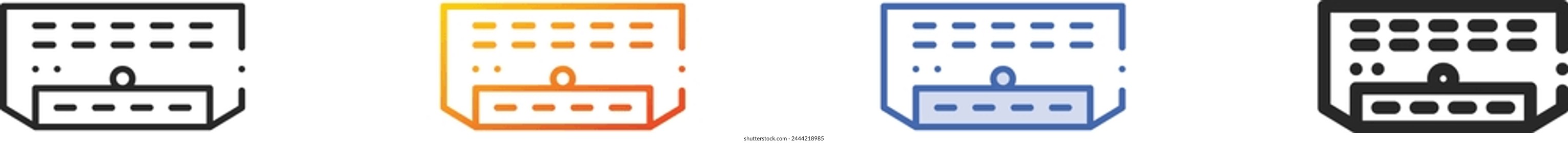 air conditioning icon.Thin Linear, Gradient, Blue Stroke and bold Style Design Isolated On White Background