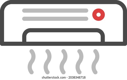 Air conditioning, illustration, vector, on a white background.