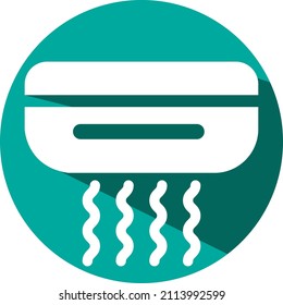 Klimaanlage, Illustration, Vektorgrafik auf weißem Hintergrund.