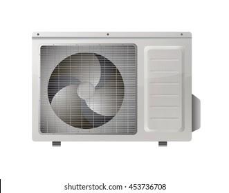 Air conditioning  isolated on white background. conditioner system realistic vector object on white background
