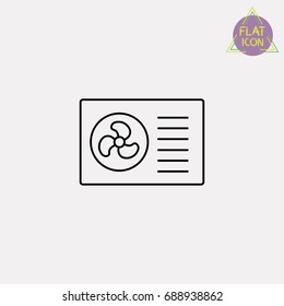 air conditioning line icon