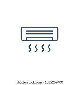 Air conditioning line icon for web and mobile
