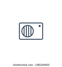 Air conditioning line icon for web and mobile