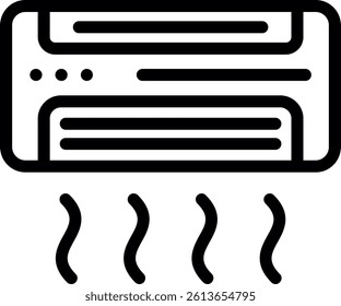 Air Conditioning Line Vector Icon Design