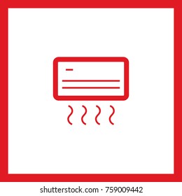 air conditioning line vector icon