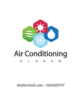 Air Conditioning Logo, HVAC Logo Concept