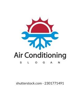 Air Conditioning Logo, HVAC Logo Concept