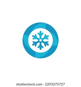 Air conditioning logo, ventilation system symbol