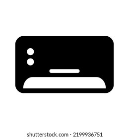 Air conditioning machine icon in black color.