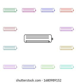 Air conditioning multi color style icon. Simple thin line, outline vector of technology icons for ui and ux, website or mobile application