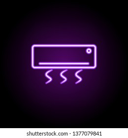 air conditioning neon icon. Elements of web set. Simple icon for websites, web design, mobile app, info graphics