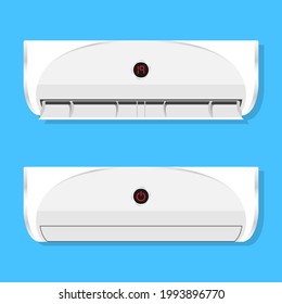 Air conditioning open and close illustration vector