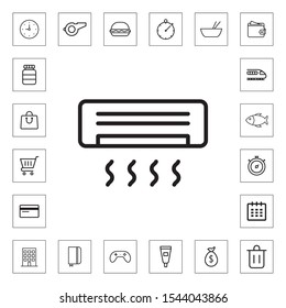 Air conditioning outline icon for web and mobile