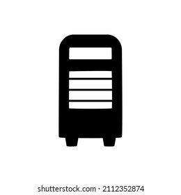 air conditioning portable Icon in black flat glyph, filled style isolated on white background