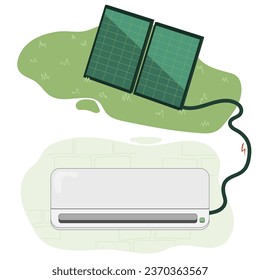 air conditioning powered by solar panels