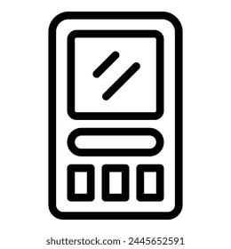 Vector de contorno del mando a distancia del aire acondicionado. Controlador de ventilación. Mantenimiento del climatizador interior