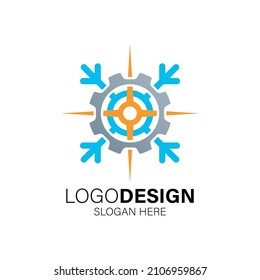 Air conditioning repair and service Logo design
