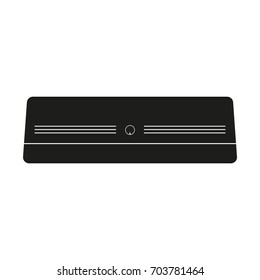 air conditioning silhouettes Vector black icon on white background