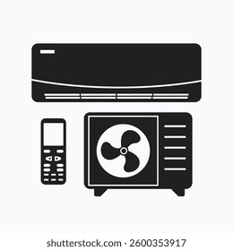 air conditioning  silhoutte vector design