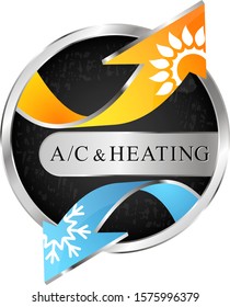 Air conditioning and space heating symbol for business