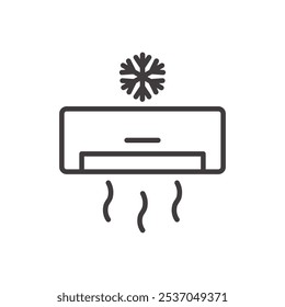 AIR CONDITIONING stroke icon in black