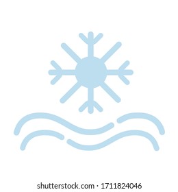 Air Conditioning symbol blowing cold air