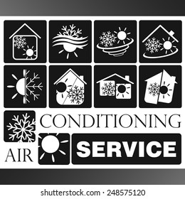 Air Conditioning symbol vector set for business