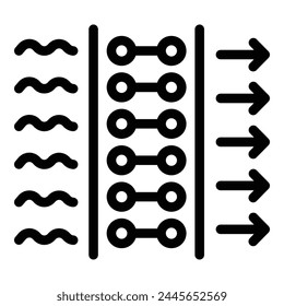 Umriss der Vektorgrafik des Klimasystemsymbols. Belüftungsverfahren. Vorrichtung zur Temperaturregelung