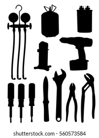 Air Conditioning Tools Silhouette