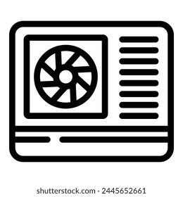 Air conditioning unit icon outline vector. Indoor climate system. Cooling temperature appliance