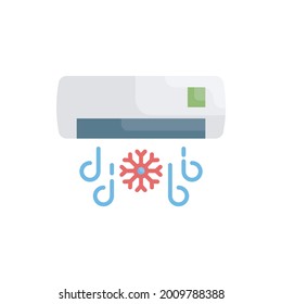 Air conditioning vector flat icon style illustration. EPS 10 File symbol