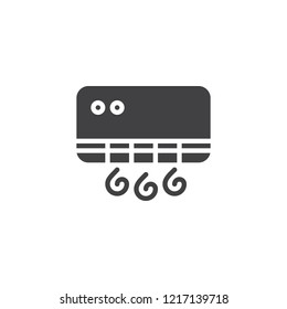 Air conditioning vector icon. filled flat sign for mobile concept and web design. AC unit solid icon. Symbol, logo illustration. Pixel perfect vector graphics