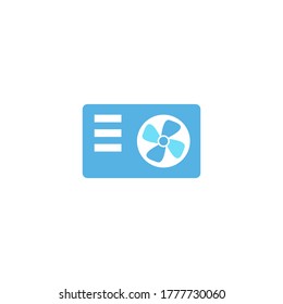 air conditioning vector icon logo design