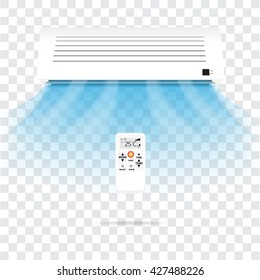 Air conditioning vector on transparent background