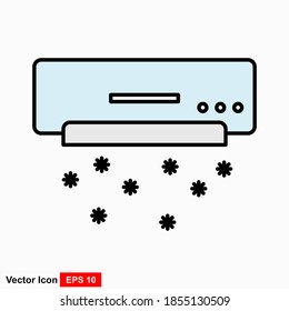 Air conditioning vector on white background