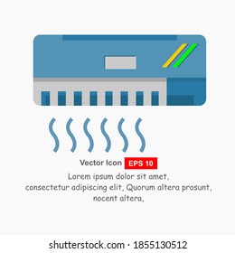 Air conditioning vector on white background