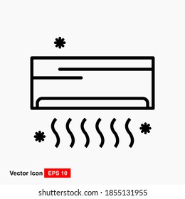 Vector de aire acondicionado sobre fondo blanco