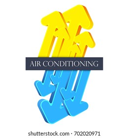 Air conditioning and ventilation arrows vector