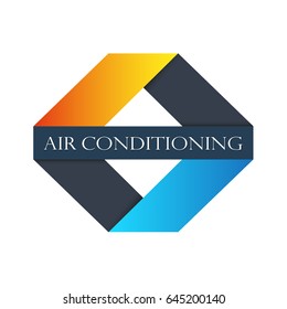 Air conditioning and ventilation sign vector