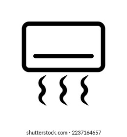 Air Conditioning and Wind Icons. Vector.