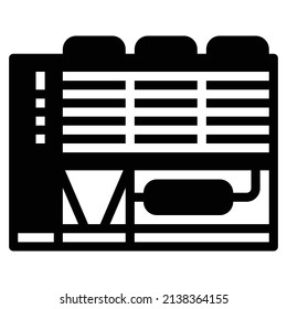 Ilustración vectorial de icono enfriado por aire .