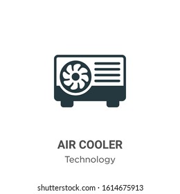 Air cooler glyph icon vector on white background. Flat vector air cooler icon symbol sign from modern technology collection for mobile concept and web apps design.