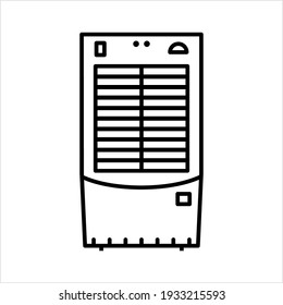 Air Cooler Icon, Evaporative Water Cooler Icon Vector Art Illustration